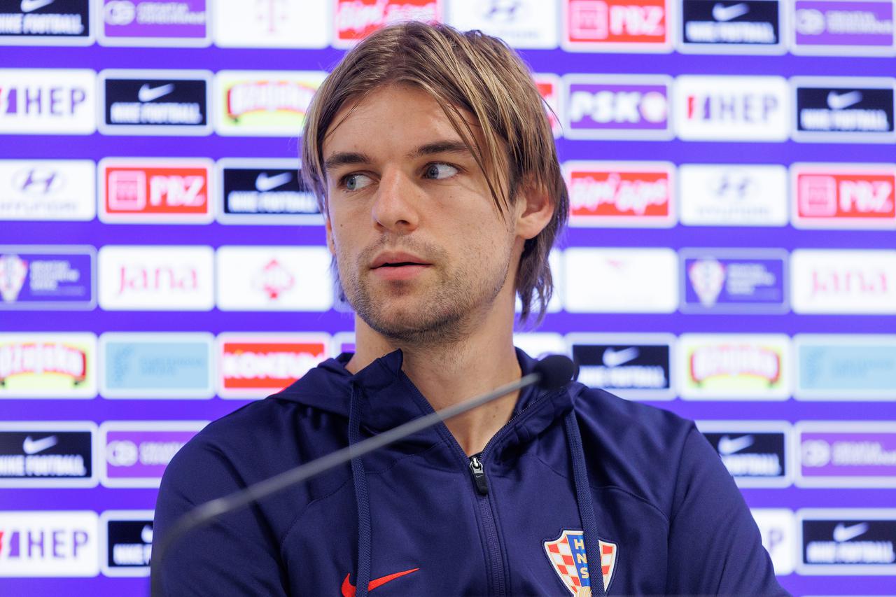 Rijeka: Andrej Kramarić i Borna Sosa na konferenciji za medije hrvatske nogometne reprezentacije