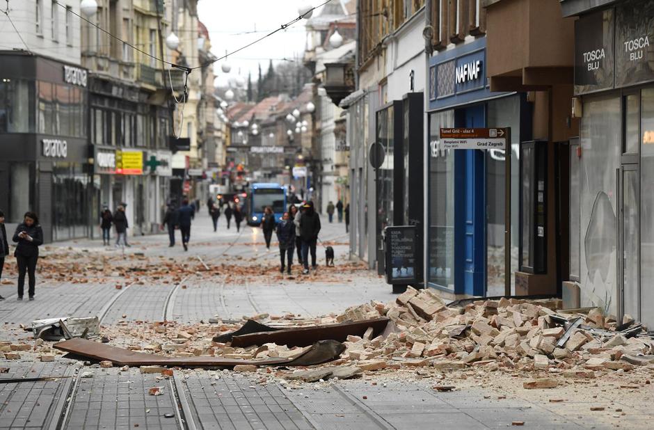 Oštećenja u centru Zagreba nakon potresa