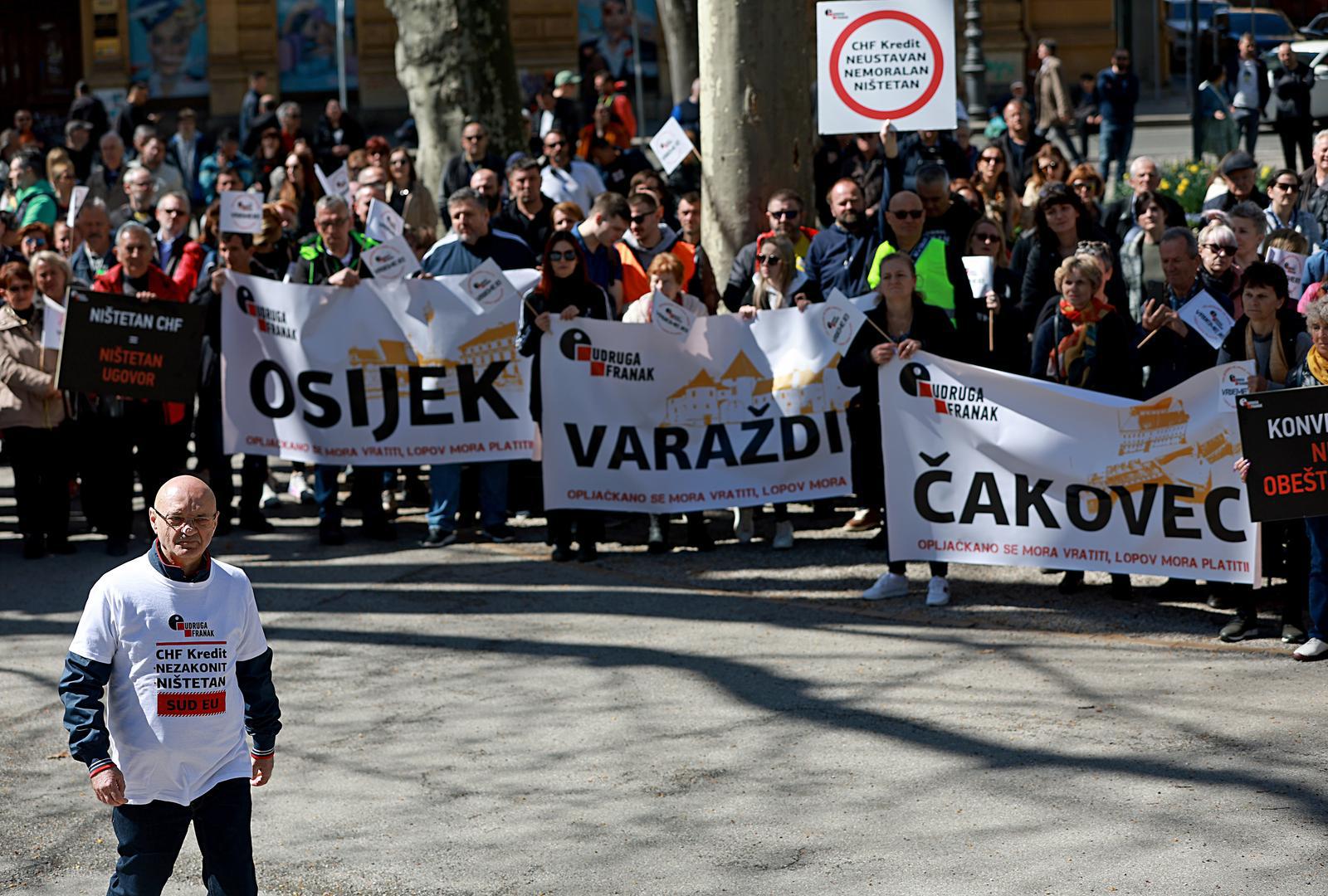 01.04.21023., Zagreb - U parku Zrinjevac organiziran prosvjed Udruge franak pod nazivom "Vrijeme je!". Goran Aleksic Photo: Sanjin Strukic/PIXSELL