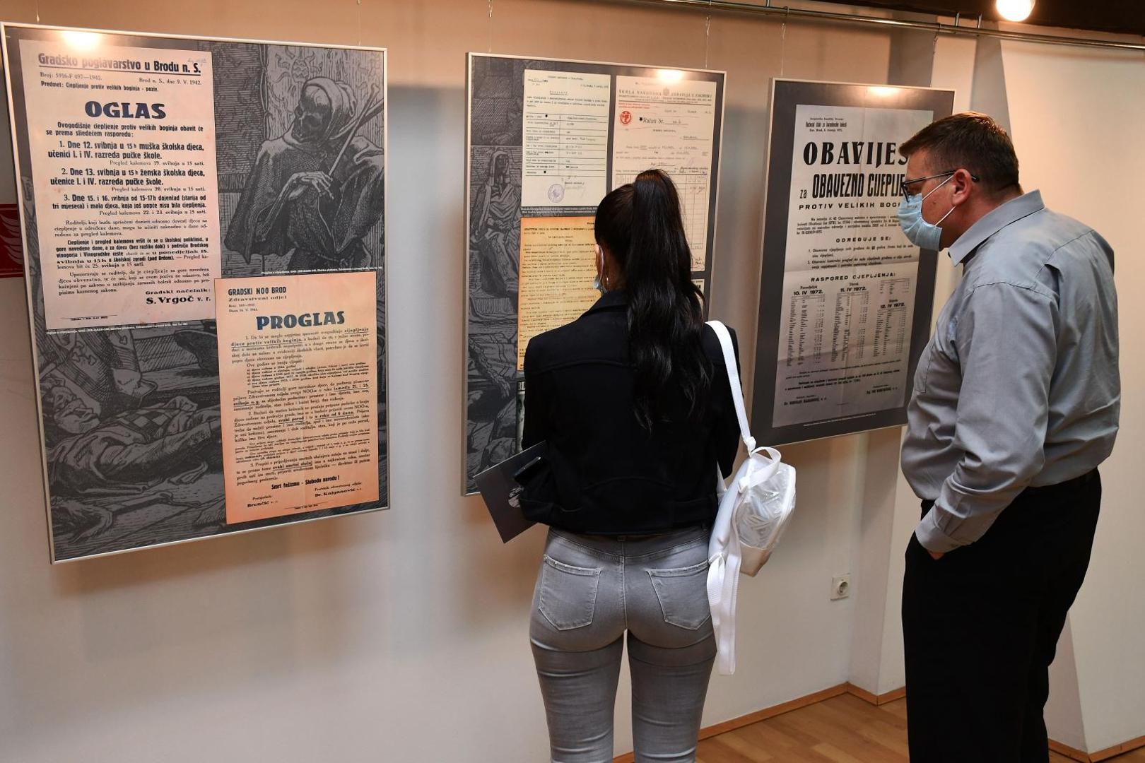 10.06.2021., Slavonski Brod - Otvorenje izlozbe Drzavnog arhiva "Poplave, potresi, pozari i epidemije u povijesnim izvorima". Photo: Ivica Galovic/PIXSELL