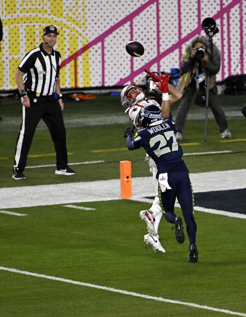 WR Mack Hollins (13) of the New England Patriots catches a touchdown during the NFL Super Bowl 60 LX football game between the New England Patriots and the Seattle Seahawks in Santa Clara, CA on Feb 8, 2026 Charles Baus/CSM.(Credit Image: Â Charles Baus/Cal Sport Media) Photo via Newscom Photo: Charles Baus/NEWSCOM