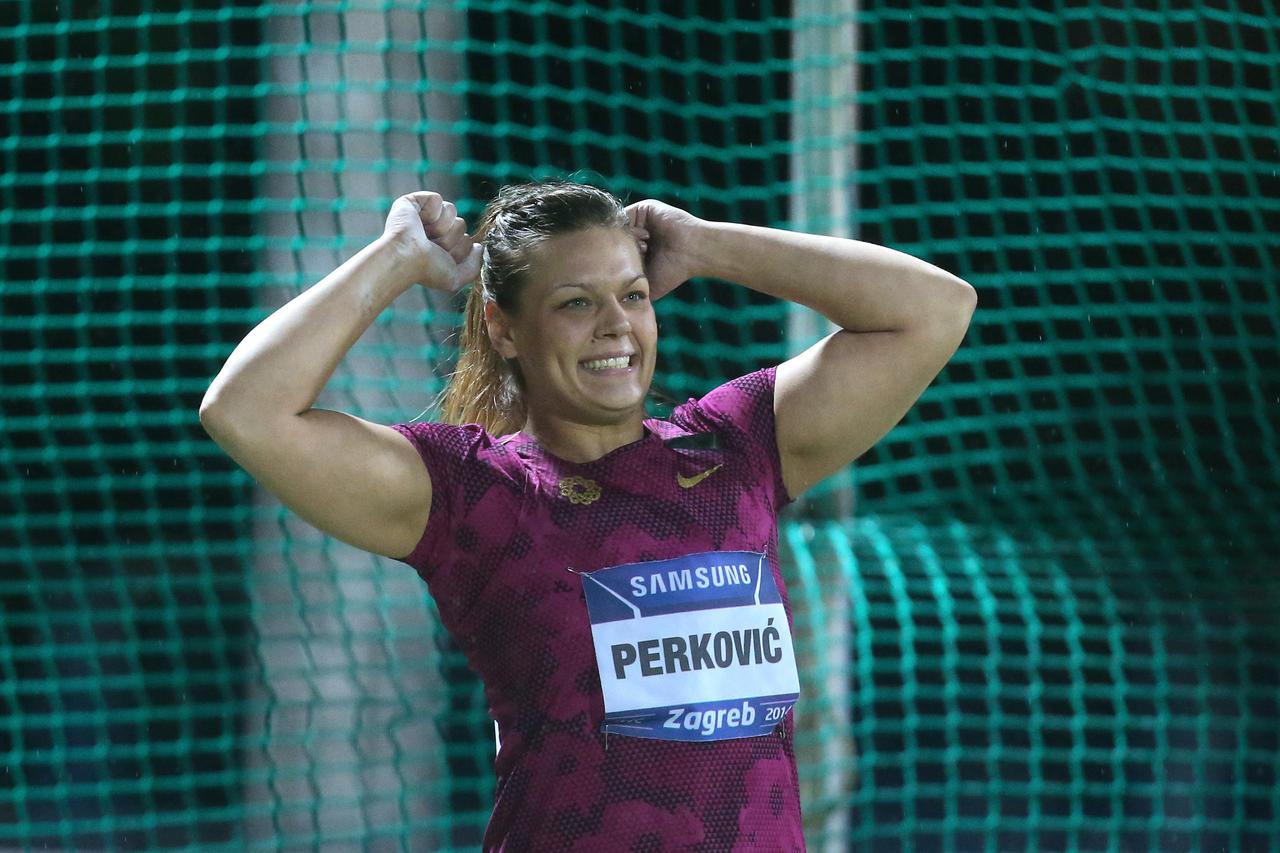 02.09.2014., Mladost na Savi, Zagreb - IAAF World Challenge Zagreb, 64. memorijal Borisa Hanzekovica, disk, zene. Sandra Perkovic.  Photo: Sanjin Strukic/PIXSELL