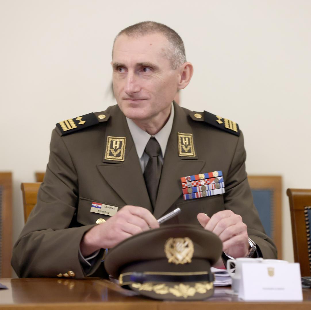 01.03.2024., Zagreb - Na 43. sjednici Odbor za obranu raspravlja o imenovanju novog nacelnika Glavnog stozera oruzanih snaga RH. Vlada je za tu funkciju zbog umirovljenja admirala Roberta Hranja predlozila general bojnika Tihomira Kundida. . Photo: Patrik Macek/PIXSELL