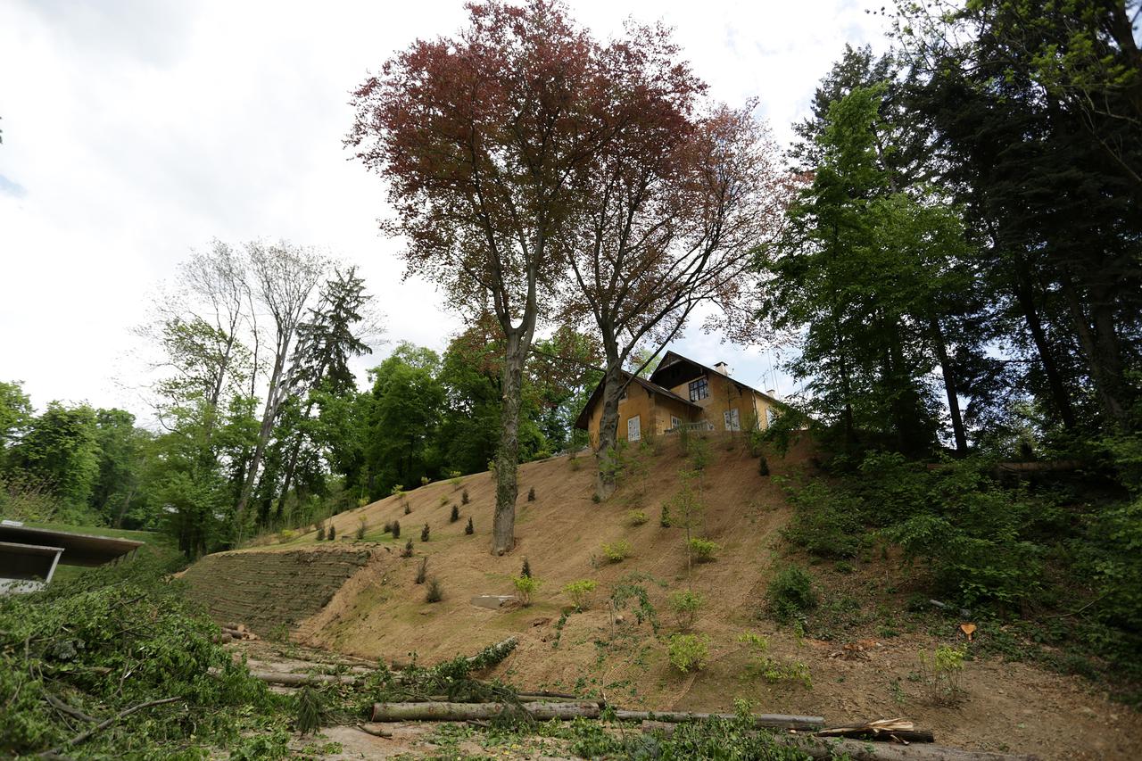 29.04.2015., Zagreb - U sklopu sanacije klizista Dubravkin put posjecena su stabla.  Photo: Borna Filic/PIXSELL