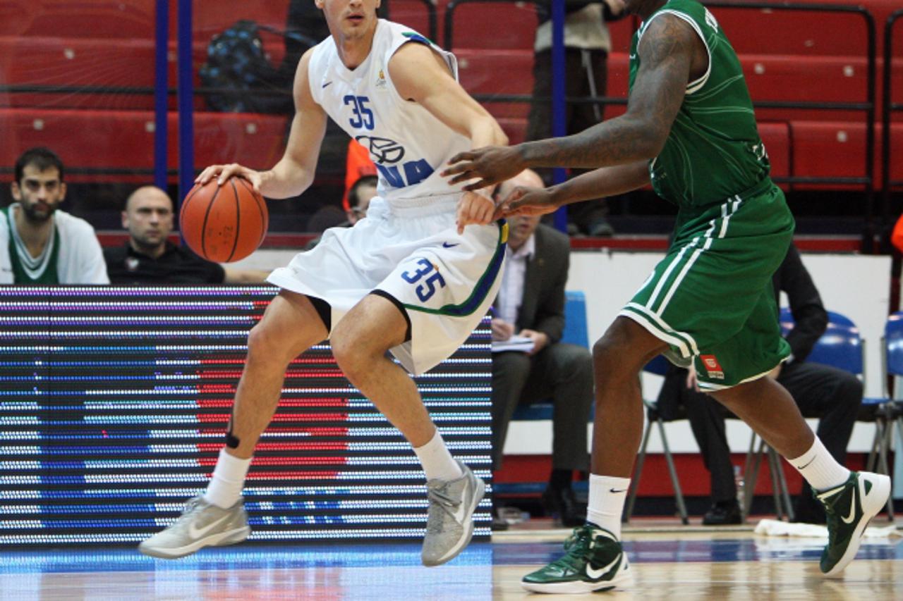 \'29.01.2012., KD Drazena Petrovica, Zagreb - Kosarkaska utakmica 17. kola ABA Lige izmedju KK Zagreb i KK Olimpija. Dario Saric. Photo: Slavko Midzor/PIXSELL\'