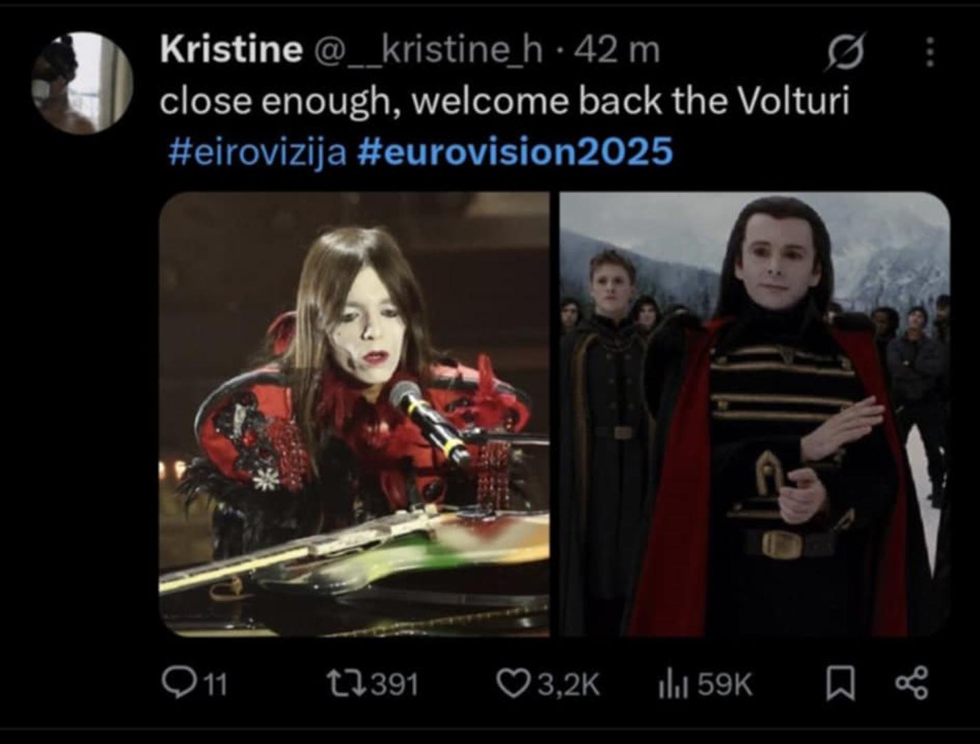 Stajling talijanskih predstavnika mnoge je podsjetio na negative iz filmova Sumrak Saga.