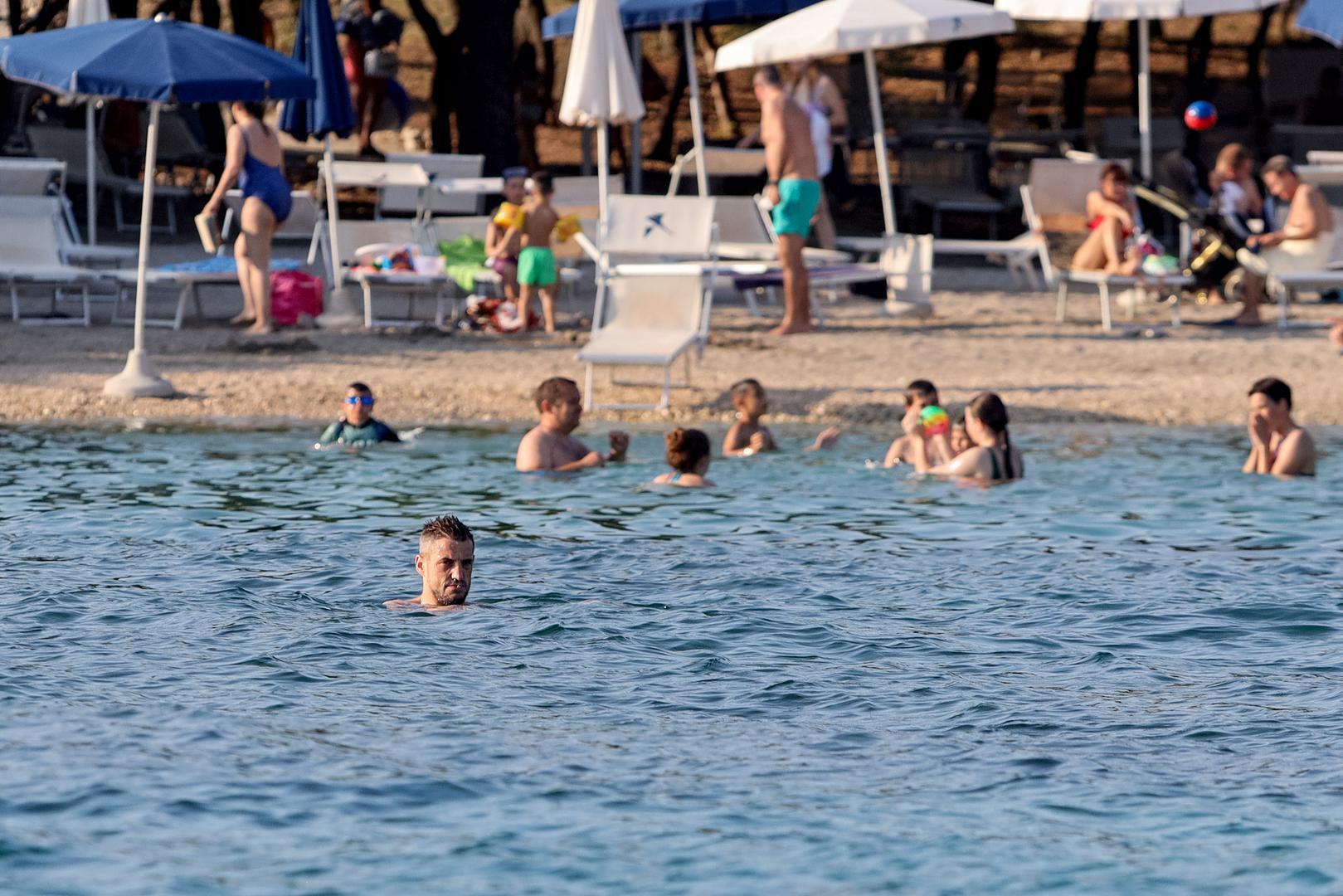 18.07.2024., Petrčane - Arijan Ademi odmara na plazi u Punta Skali Photo: Sime Zelic/PIXSELL