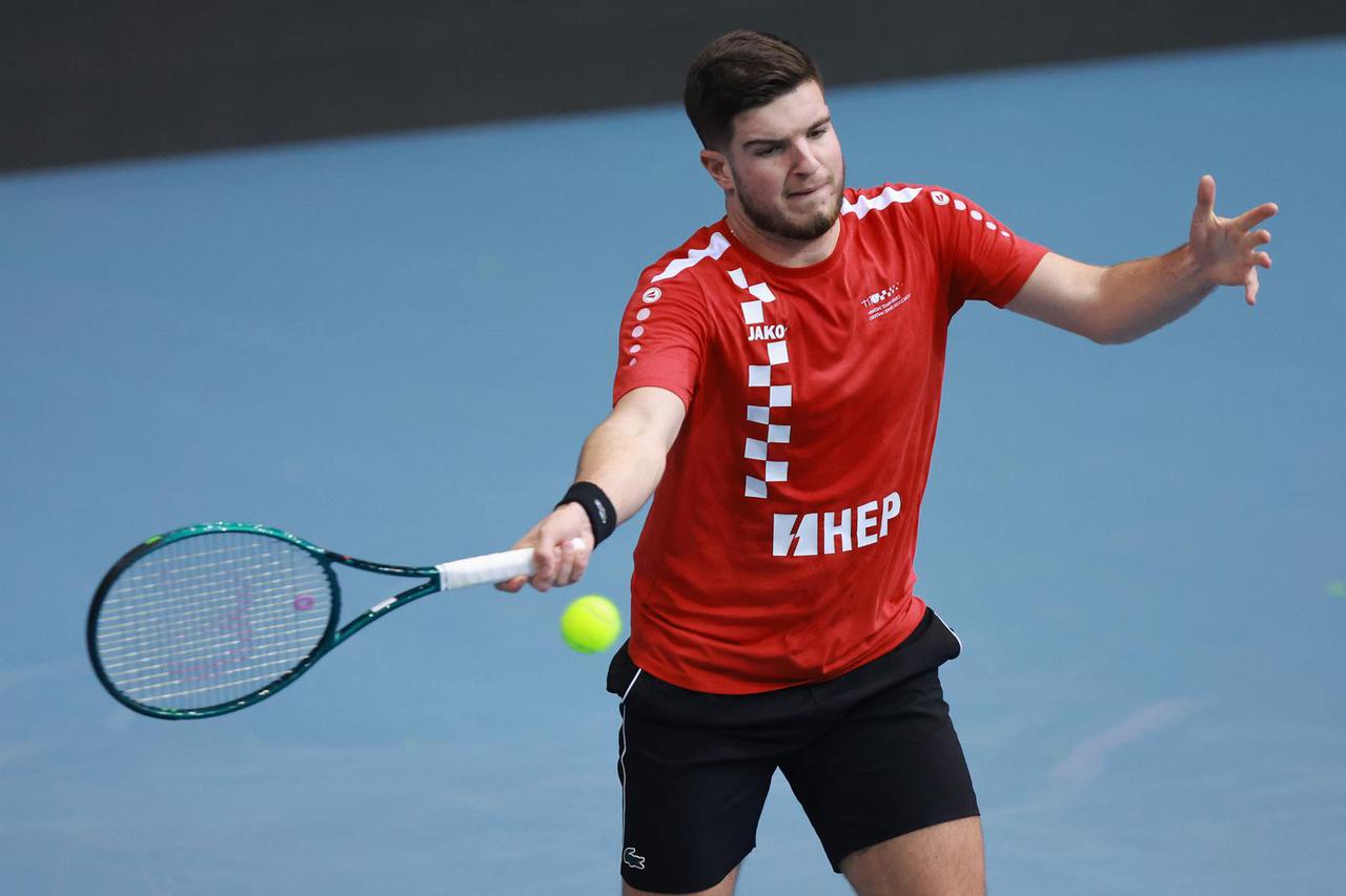 Osijek: Trening hrvatske Davis cup reprezentacije