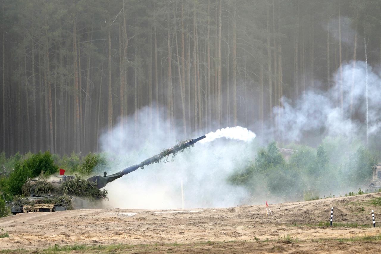 FILE PHOTO: Quadriga 2024 NATO military exercise in Pabrade
