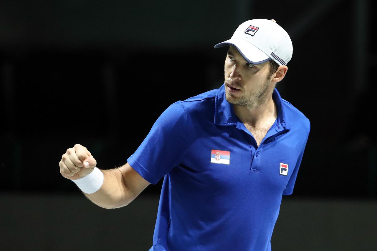 Madrid: Prvi meč polufinala Davisovog kupa, Borna Gojo - Dušan Lajović