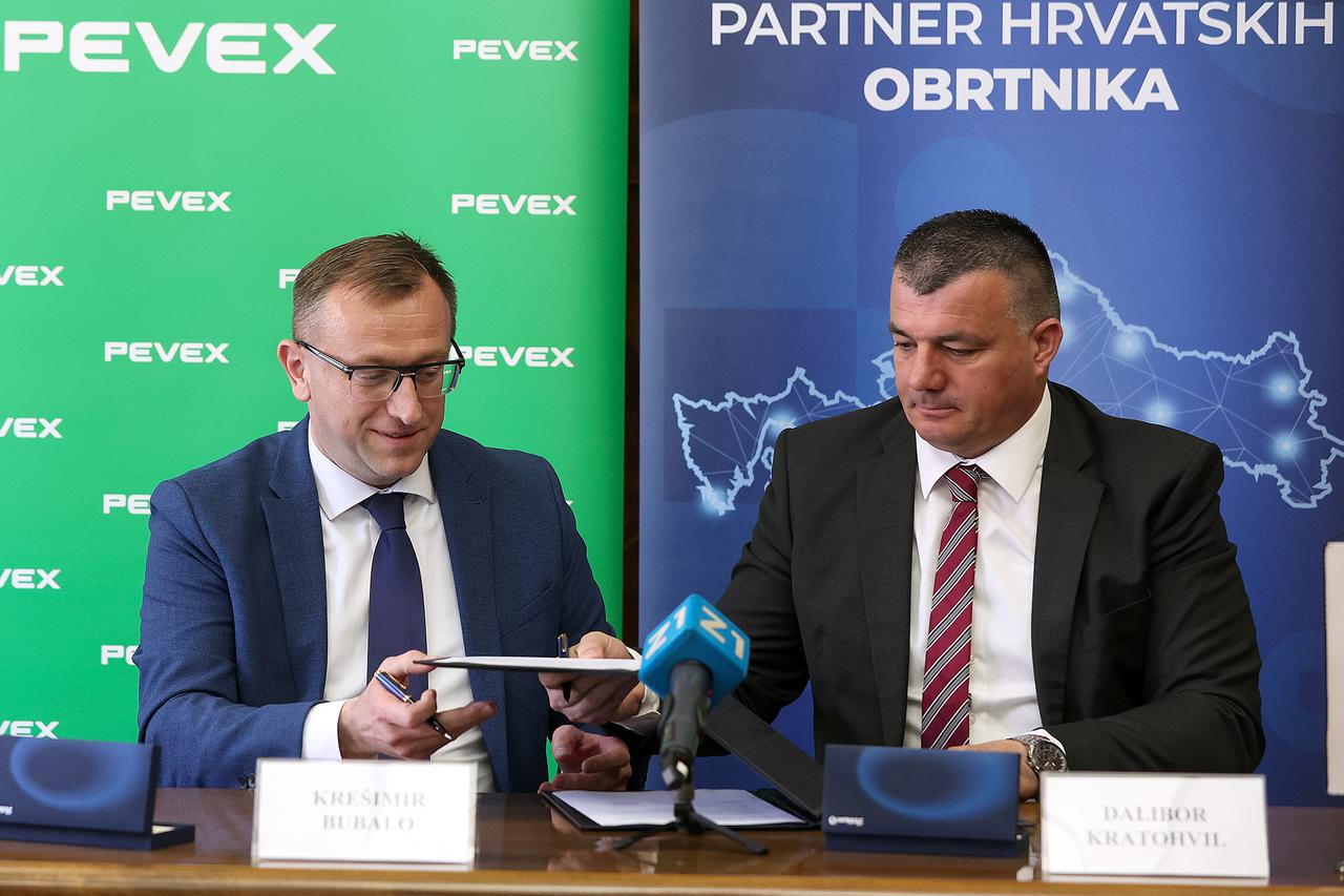 Zagreb: Hrvatska obrtnička komora i tvrtka Pevex d.d. potpisali su Sporazum o suradnji 