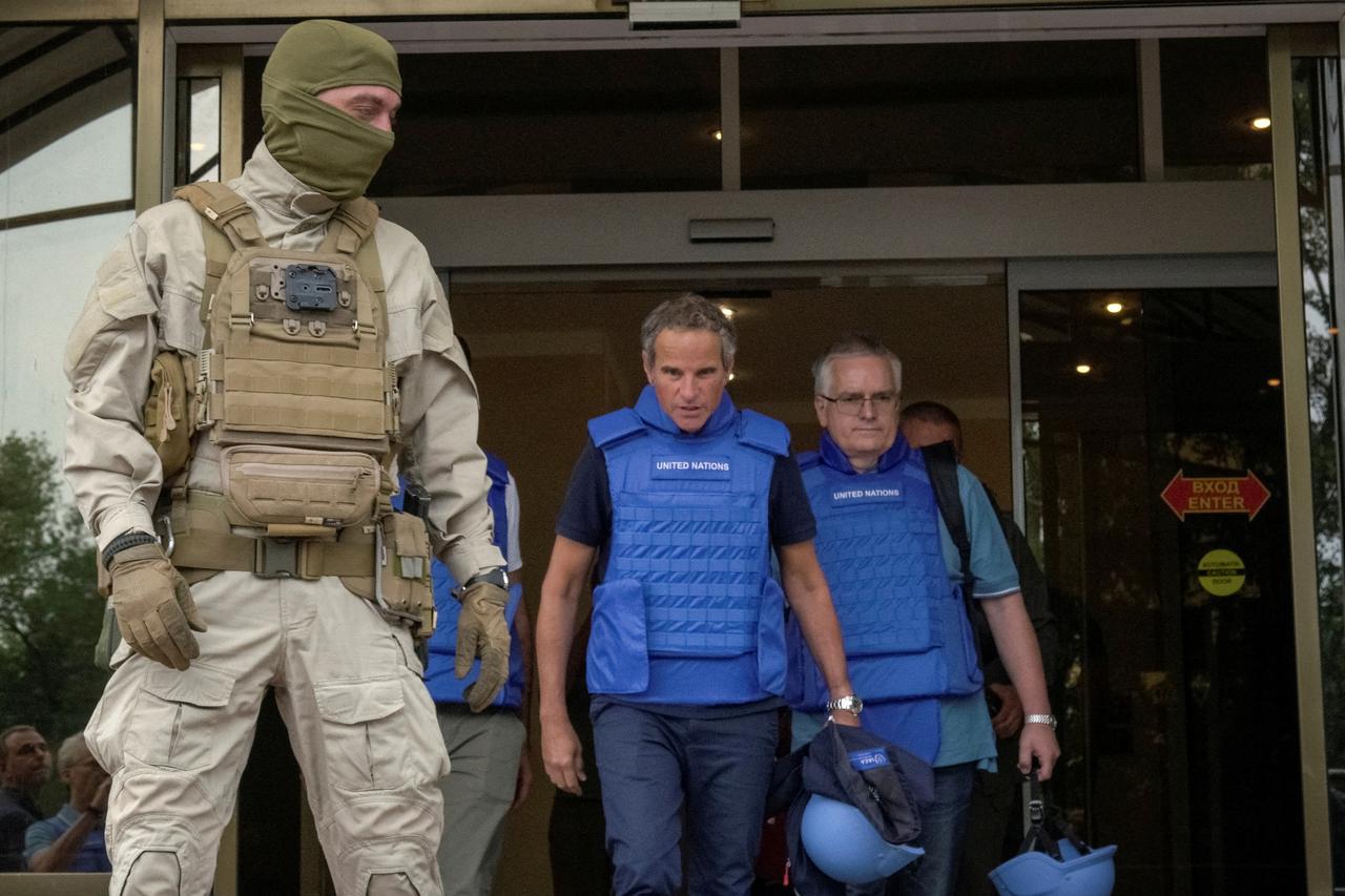 FILE PHOTO: International Atomic Energy Agency (IAEA) mission departs for visit to Zaporizhzhia nuclear power plant in Zaporizhzhia