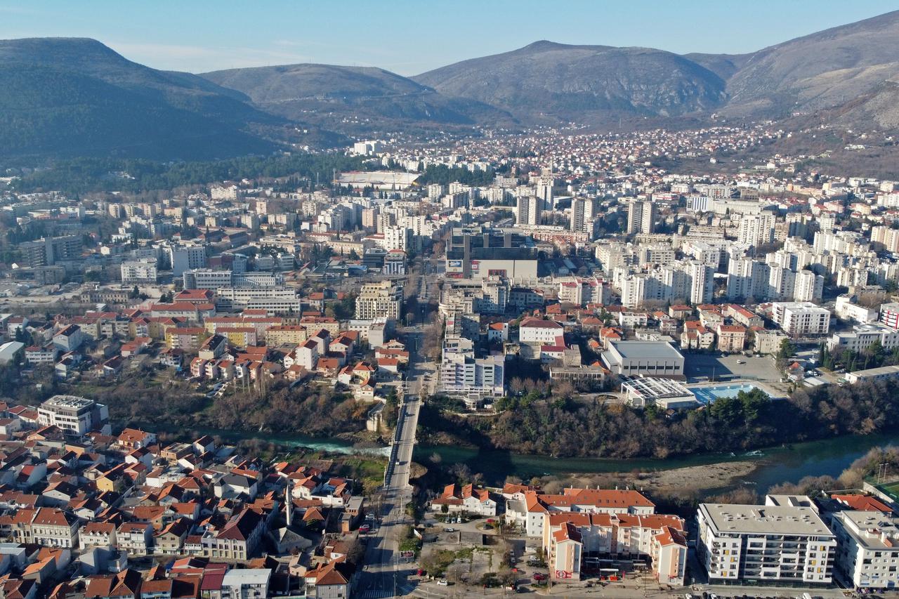 Aerial view of Mostar