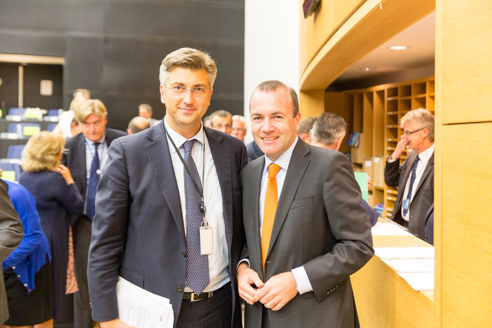 Plenković: Manfred Weber ima više šanse od protukandidata Alexandera Stubba