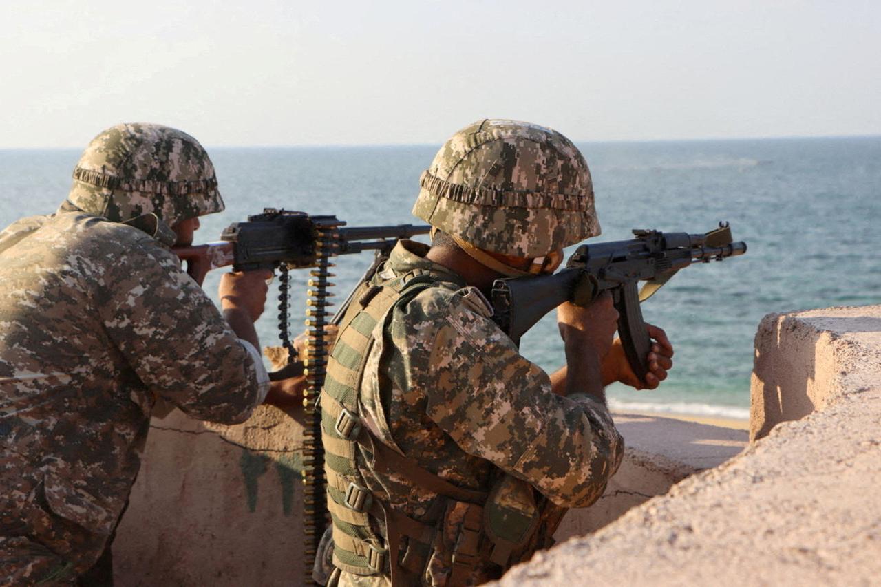 FILE PHOTO: Exercise of the Islamic Revolution Guards Corps (IRGC) navy in the south of Iran