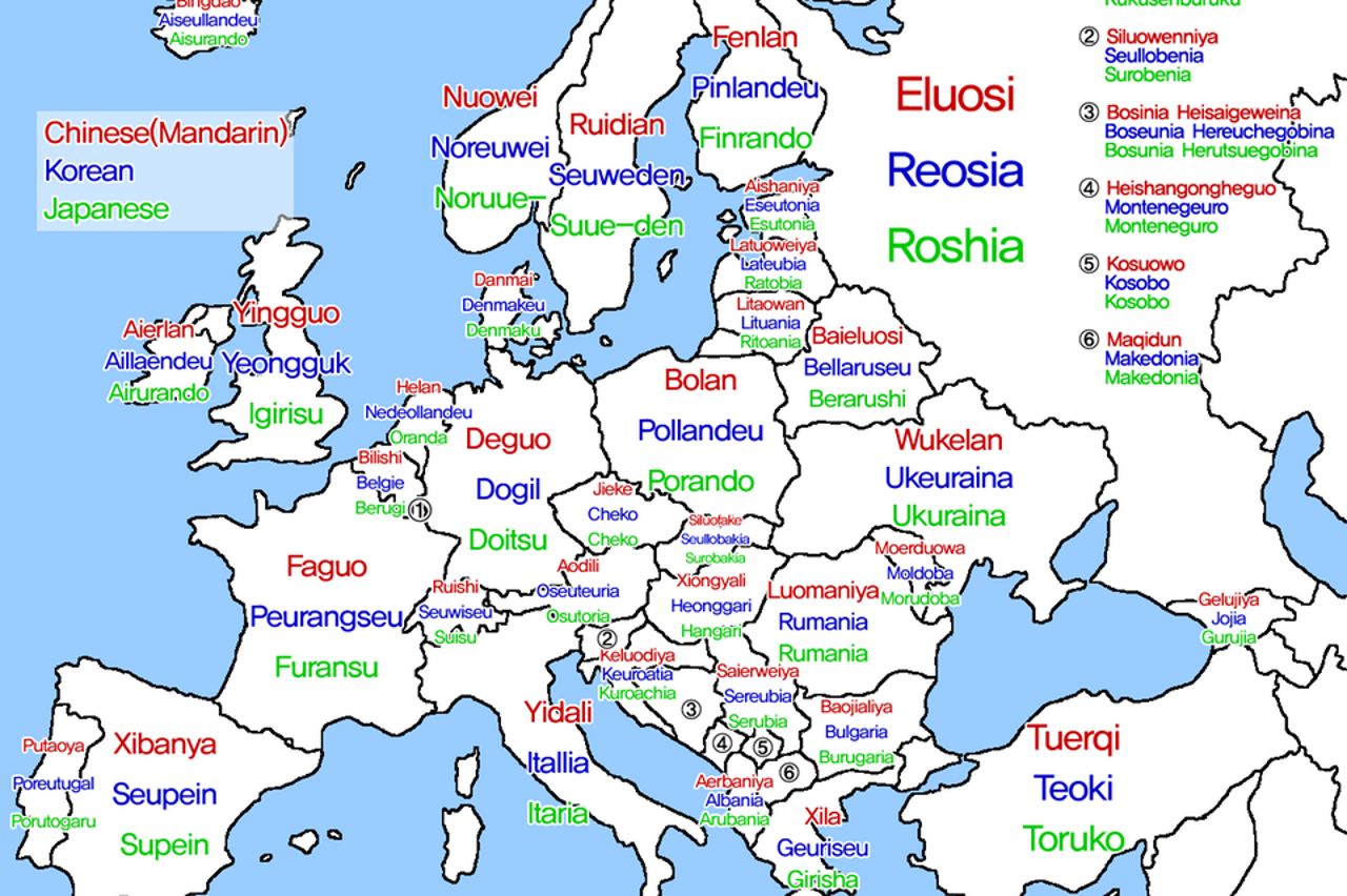 Europa nazivi