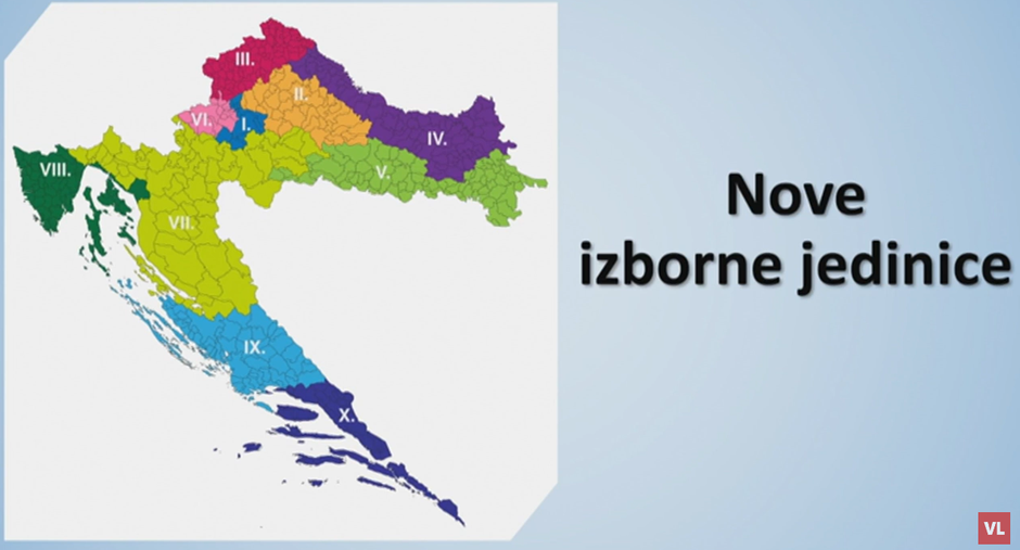 Nove izborne jedinice u Hrvatskoj