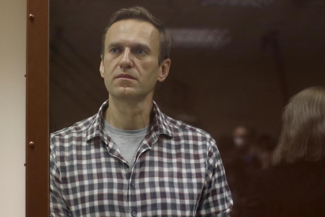 FILE PHOTO: Russian opposition leader Navalny attends a court hearing in Moscow