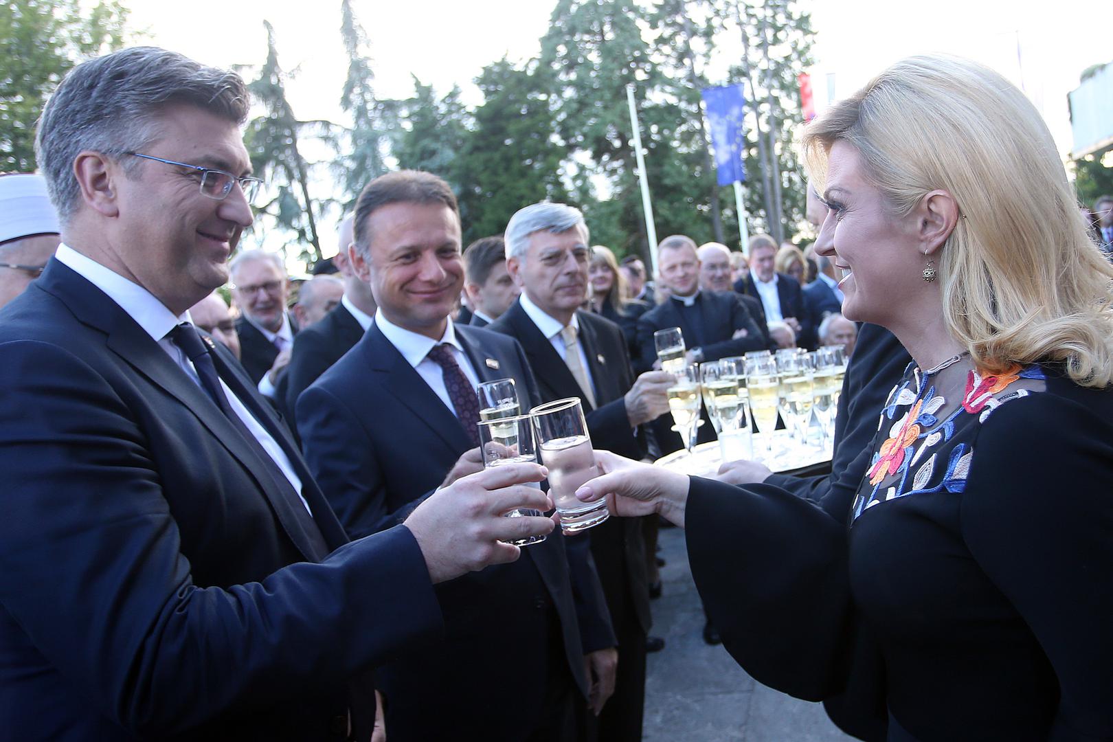 Premijer Andrej Plenković, predsjednik Sabora Gordan Jandroković i predsjednica Kolinda Grabar-Kitarović