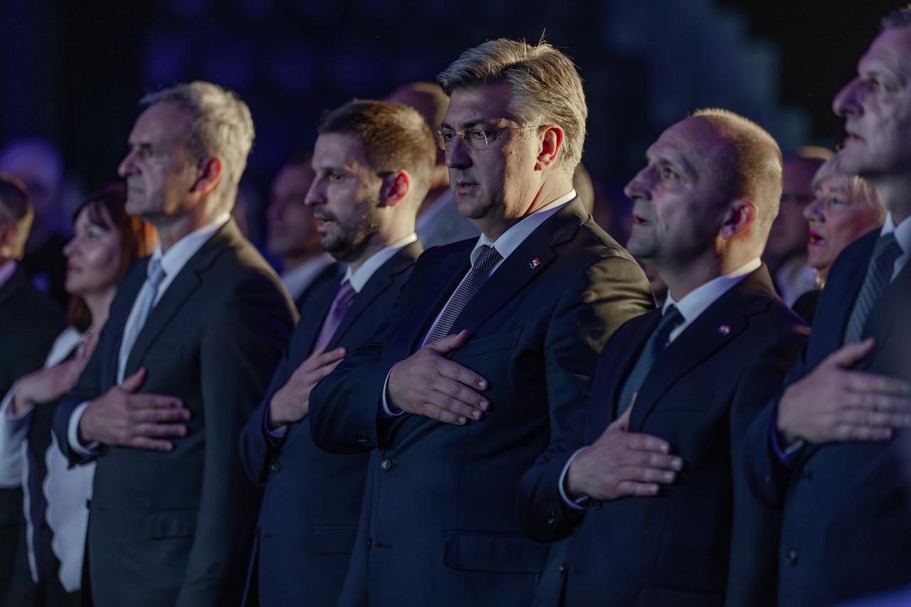 Osijek: Predizborni skup HDZ-a povodom EU izbora