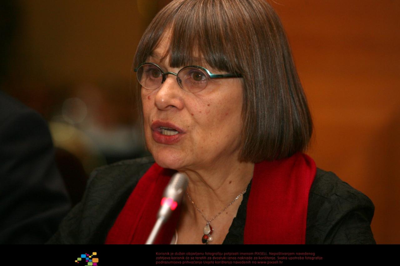 '16.10.010., hotel Westin, Zagreb - Sedmi regionalni forum za tranzicijsku pravdu. Natasa Kandic.  Photo: Zarko Basic/PIXSELL'