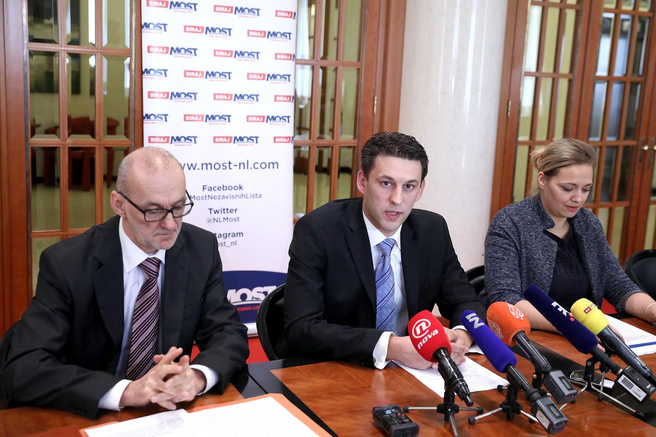 U Saboru je održana konferencija za medije kluba zastupnika Mosta nezavisnih lista