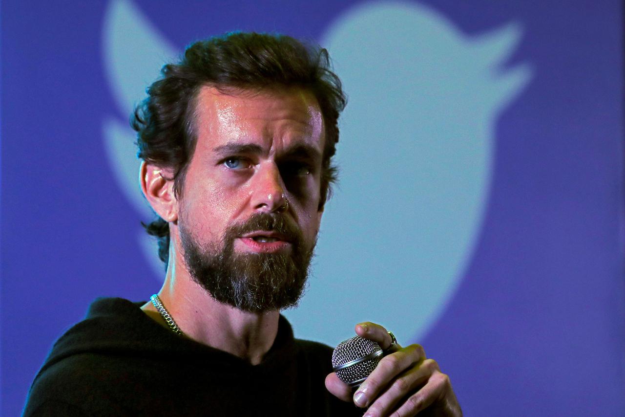 FILE PHOTO: Twitter CEO Jack Dorsey addresses students during a town hall at the Indian Institute of Technology (IIT) in New Delhi