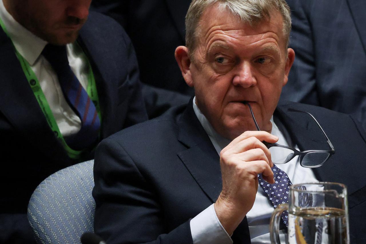 Lars Lokke Rasmussen Foreign Minister of Denmark chairs U.N. Security Council Meeting