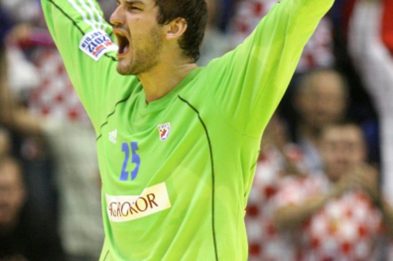 '24.01.2012., Dvorana SPENS, Novi Sad, Srbija - 2. krug Europskog prvenstva u rukometu. Utakmica B. skupine izmedju Francuske i Hrvatske. Mirko Alilovic. Photo: Antonio Bronic/PIXSELL'