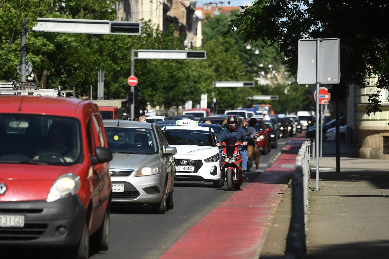 Zagreb: Prometna gužva u centru grada