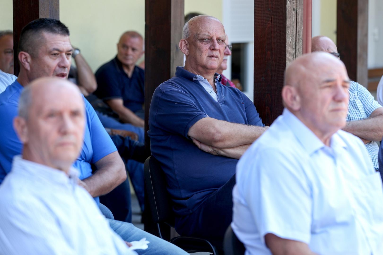 29.08.2020., Zagreb - Konferencija za medije s osvrtom hrvatskih branitelja – ratnih zapovjednika na trenutno stanje u drzavi te kontekst u kojem se aktualni dogadjaji odvijaju. Takodjer su iznijeli svoj  stav o politici predsjednika Vlade Andreja Plenkovica i postupcima potpredsjednika Vlade i ministra hrvatskih branitelja Tome Medveda. Ljubo Cesic Rojs.Photo: Igor Kralj/PIXSELL