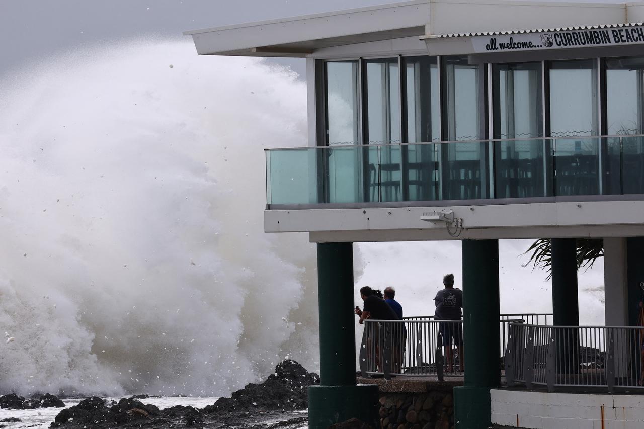 Big Waves at Currumbin Vikings Surf Club before the landfall of Cyclone Alfred