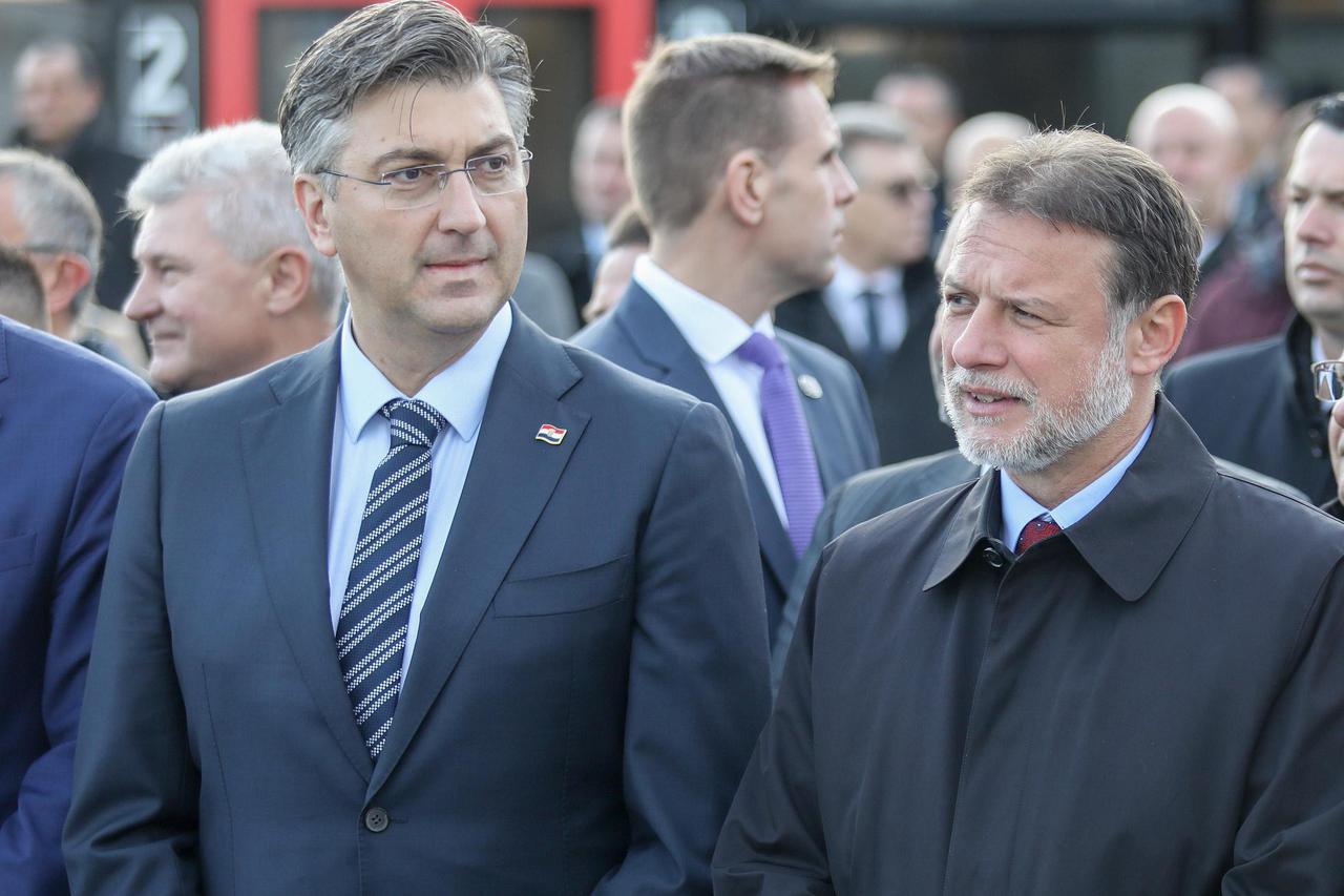 Bjelovar: Plenković, Butković i Jandroković na otvorenju pruge Gradec - Sveti Ivan Žabno