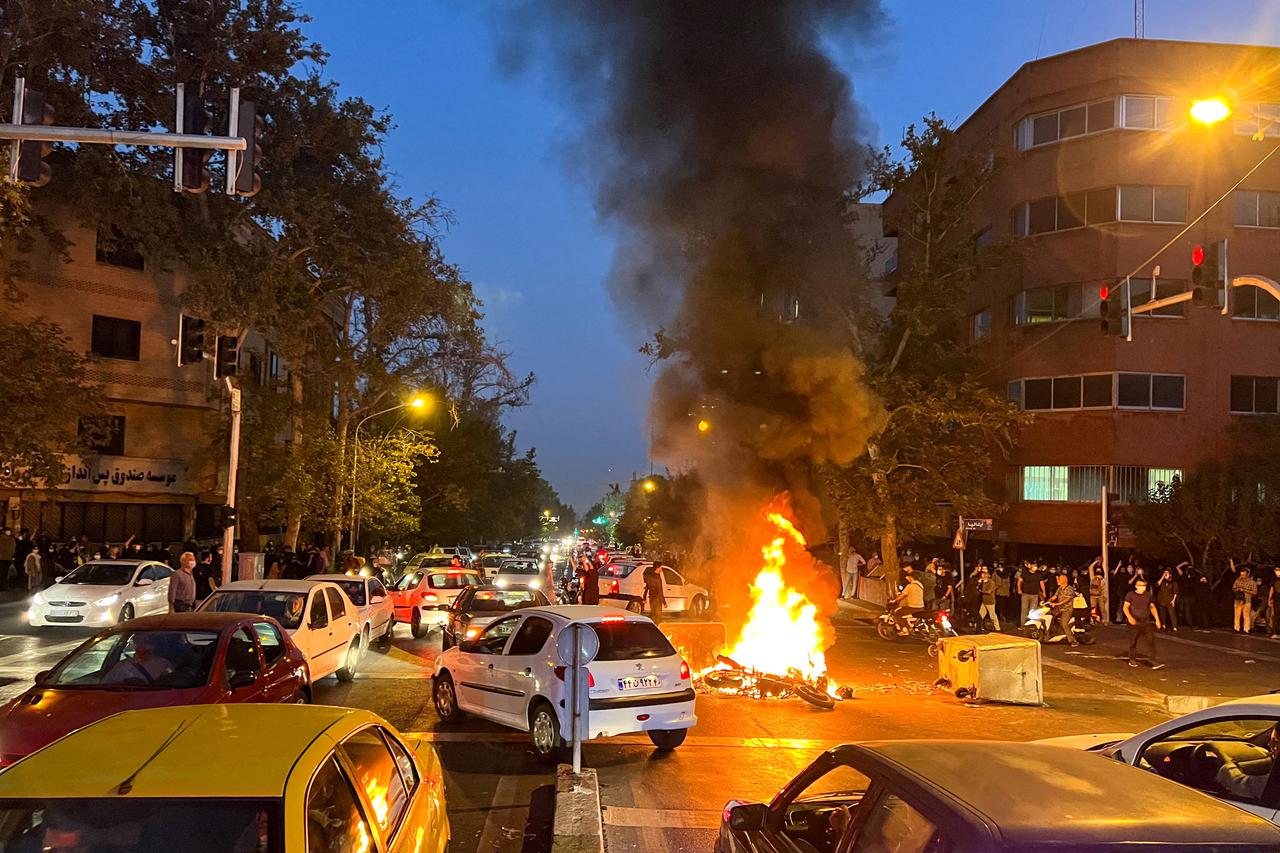 FILE PHOTO: Protest over the death of Mahsa Amini, in Tehran