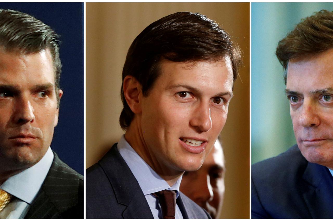 Donald Trump Jr., Jared Kushner and Paul Manafort
