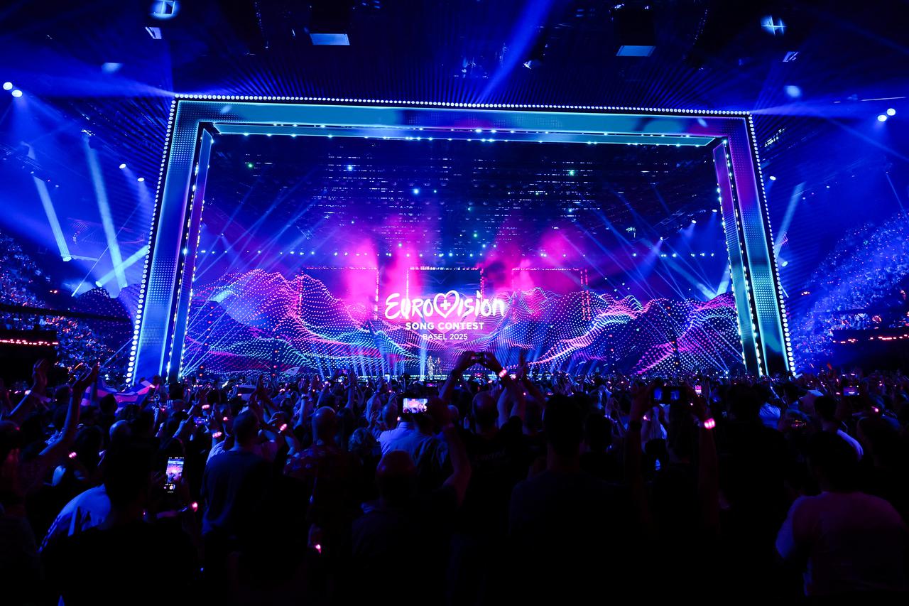 Dress rehearsal 2 ahead of the second semi-final for the 2025 Eurovision Song Contest, in Basel