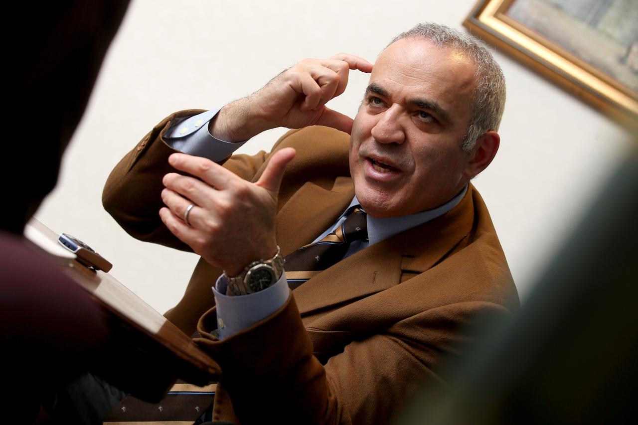 28.12.2015., Zagreb - Proslavljeni ruski sahovski velemajstor, bivsi svjetski prvak Gari Kasparov.  Photo: Robert Anic/PIXSELL