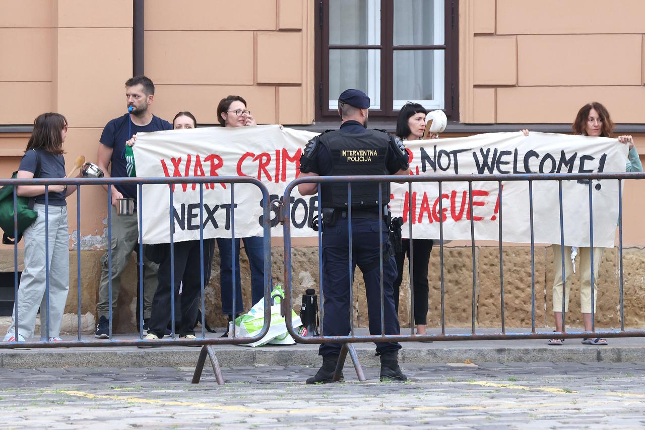 Zagreb: Propalestinski prosvjed ispred Banskih dvora