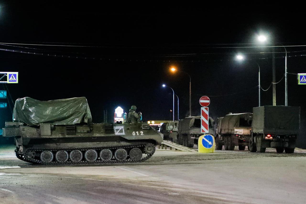 Military hardware moves across Belgorod Region, Russia