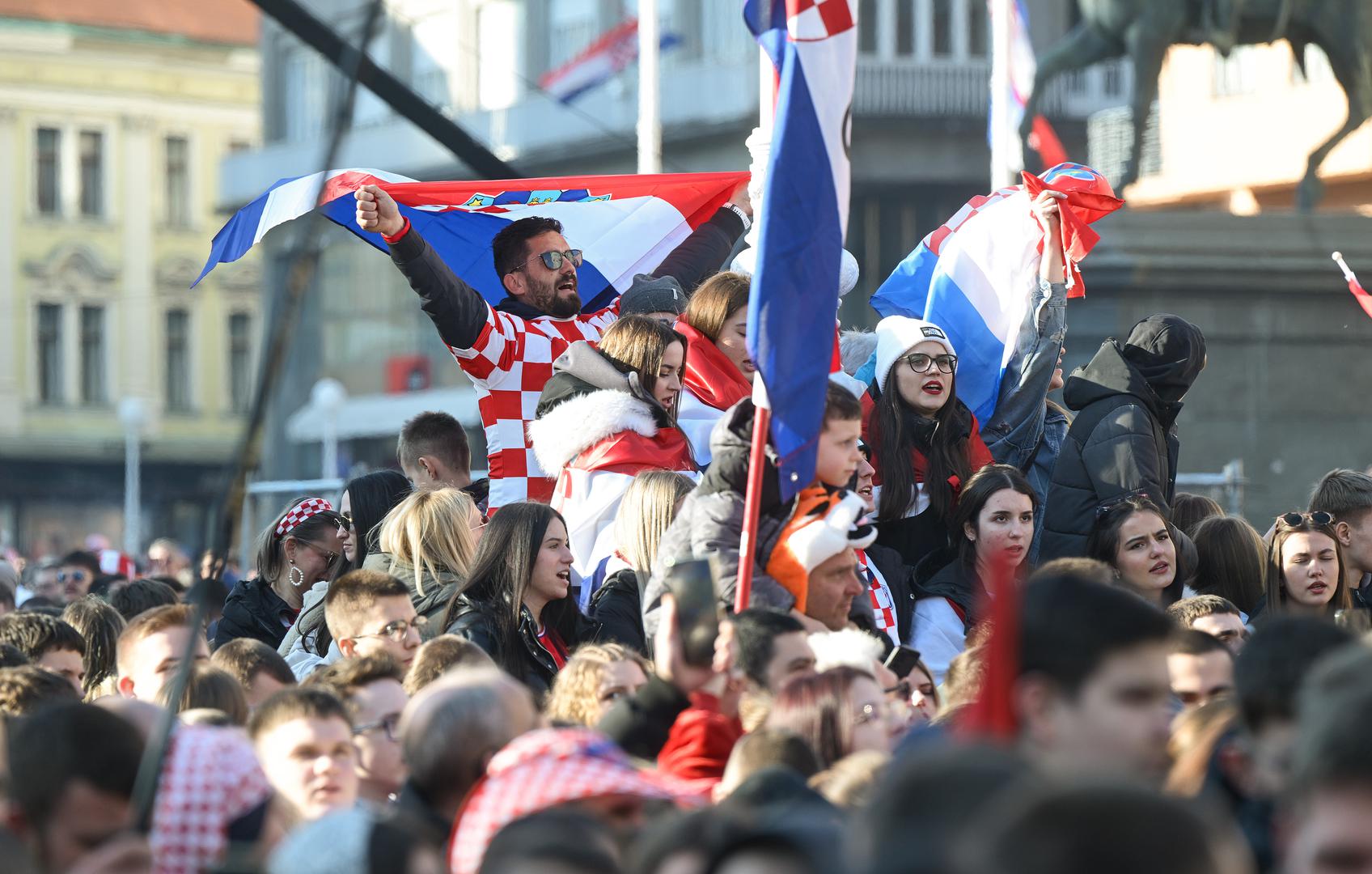 03.02.2025., Zagreb - Svecani docek hrvatske rukometne reprezentacije u Zagrebu nakon osvojenog drugog mjesta na Svjetkom prvenstvu. Photo: Neva Zganec/PIXSELL