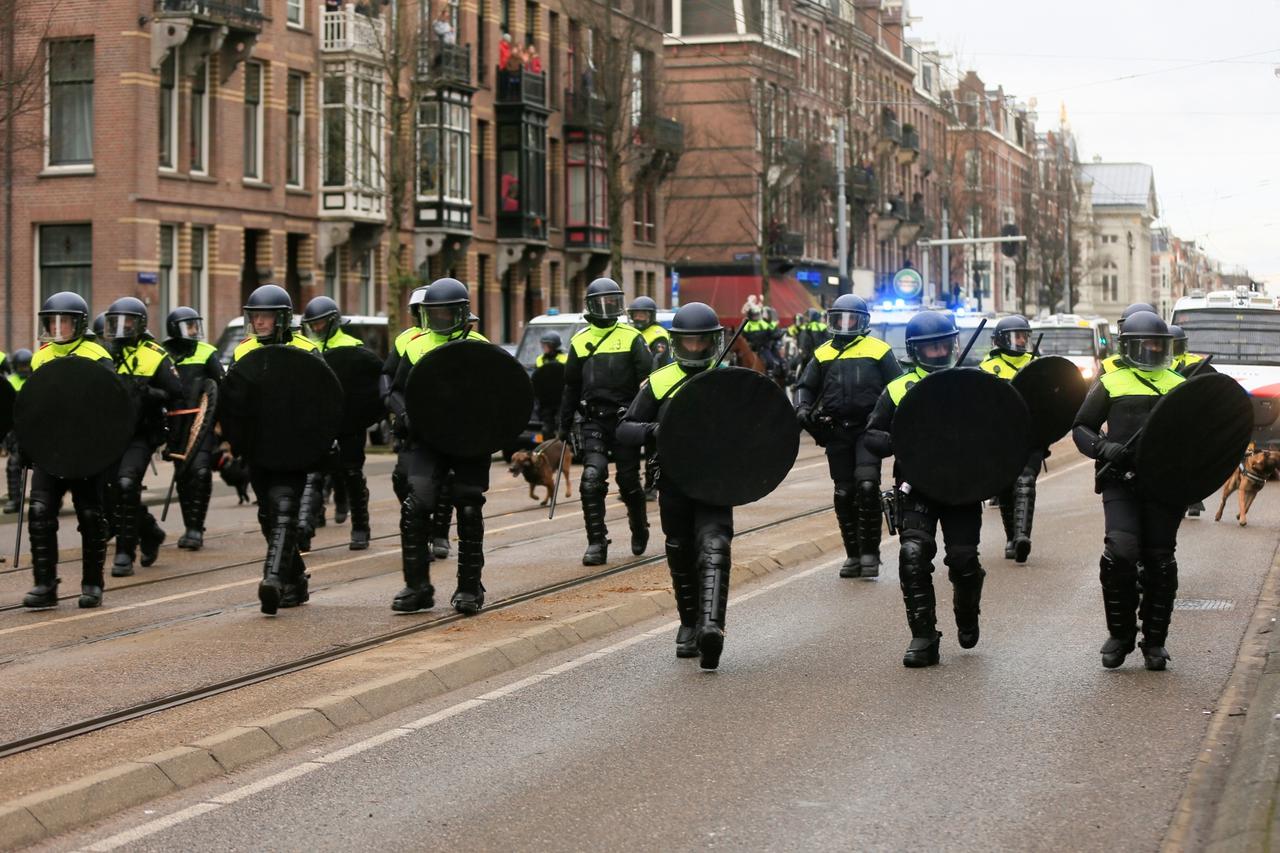 Protest against COVID-19 restrictions in Amsterdam