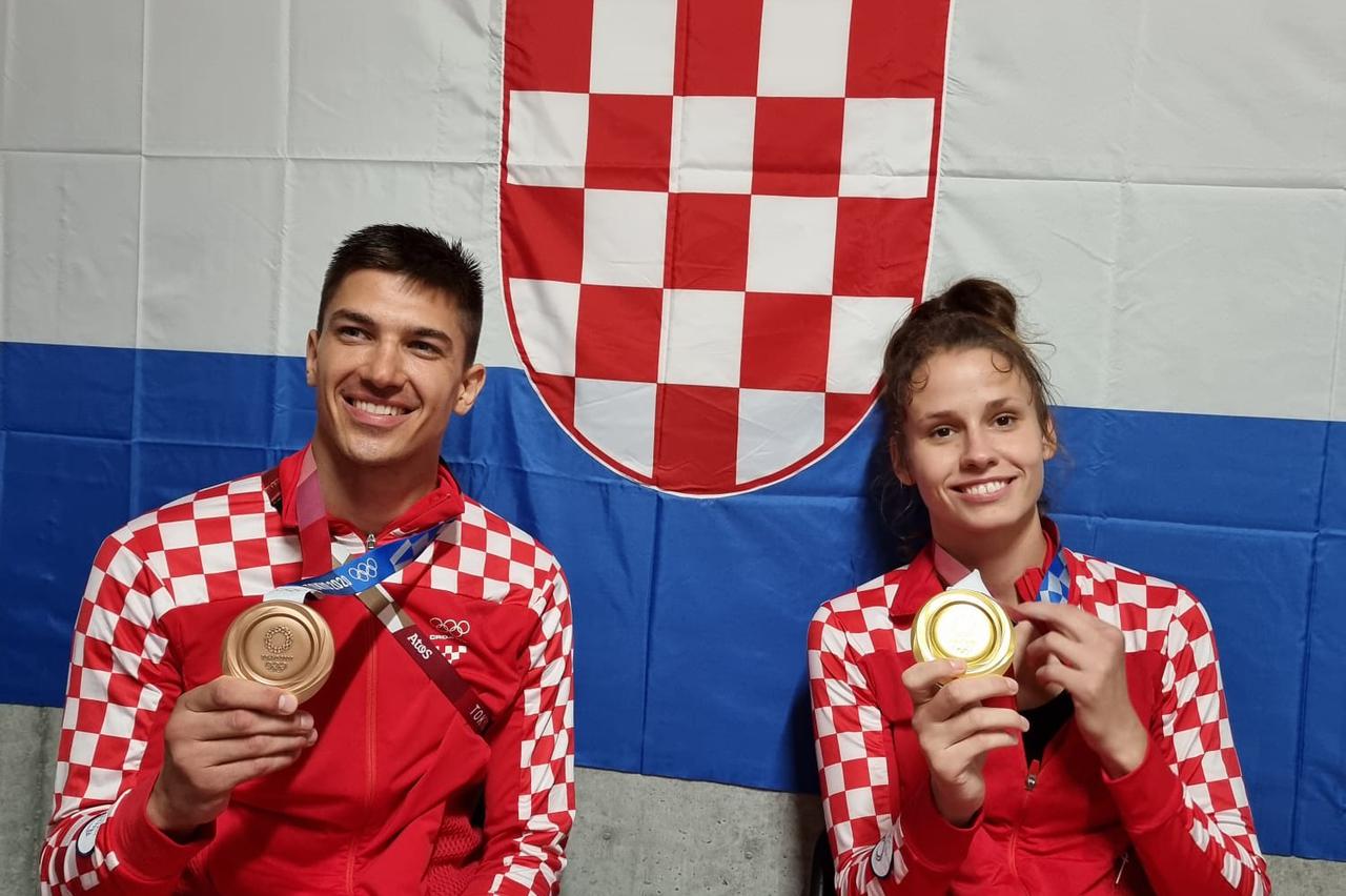 Split: Doček olimpijaca  Matee Jelić i Tonija Kanaeta u zračnoj luci