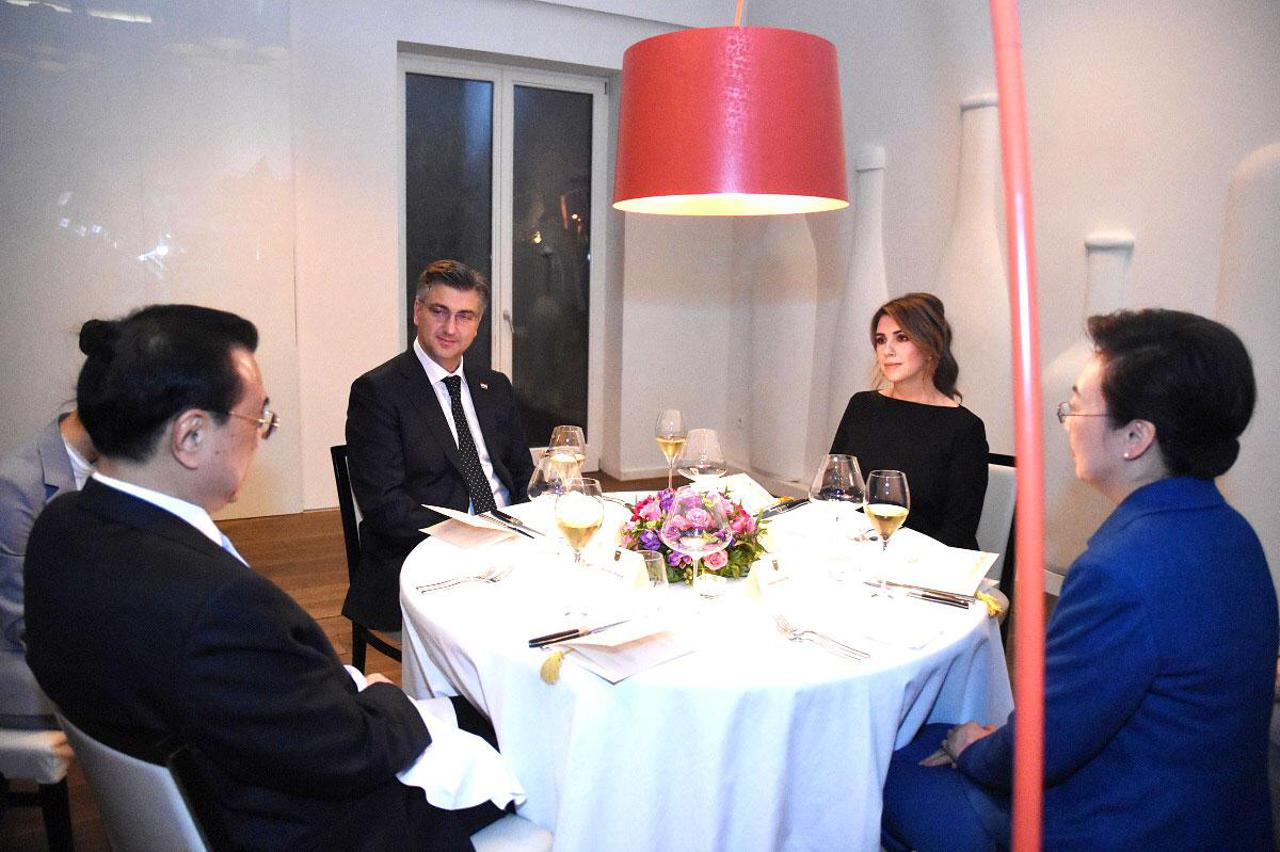Plenković i Li Keqiang na večeri