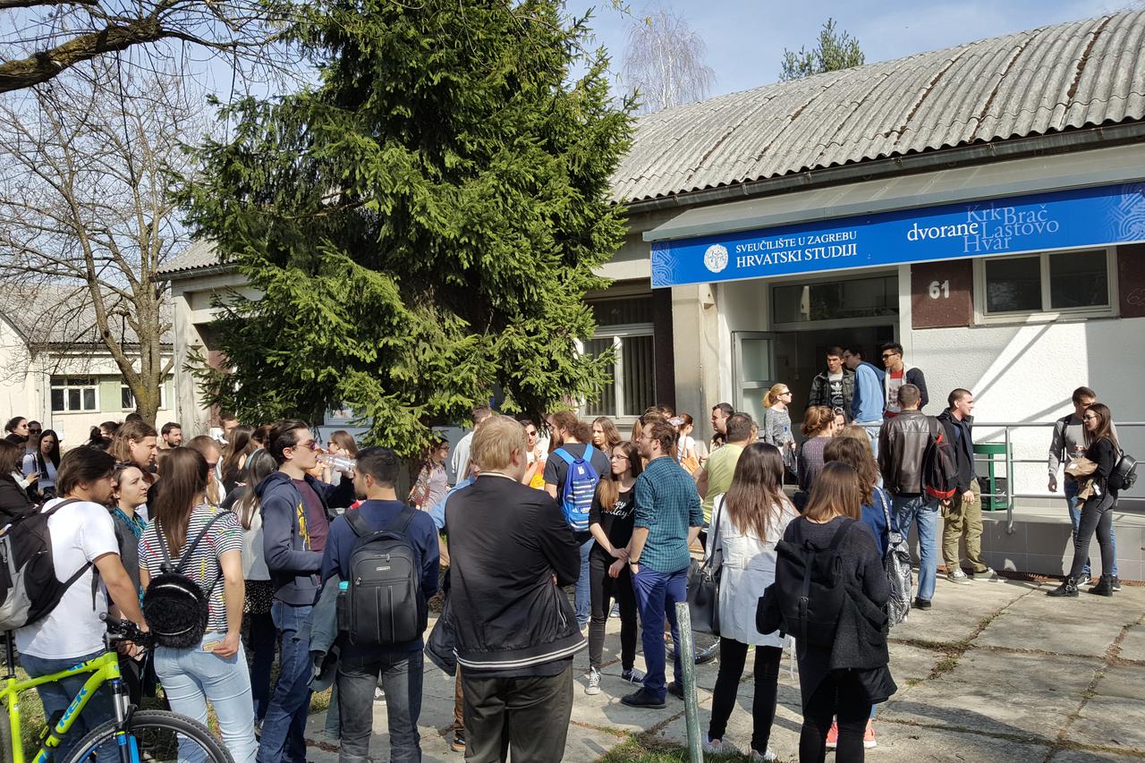hrvatski studiji, prosvjed studenata