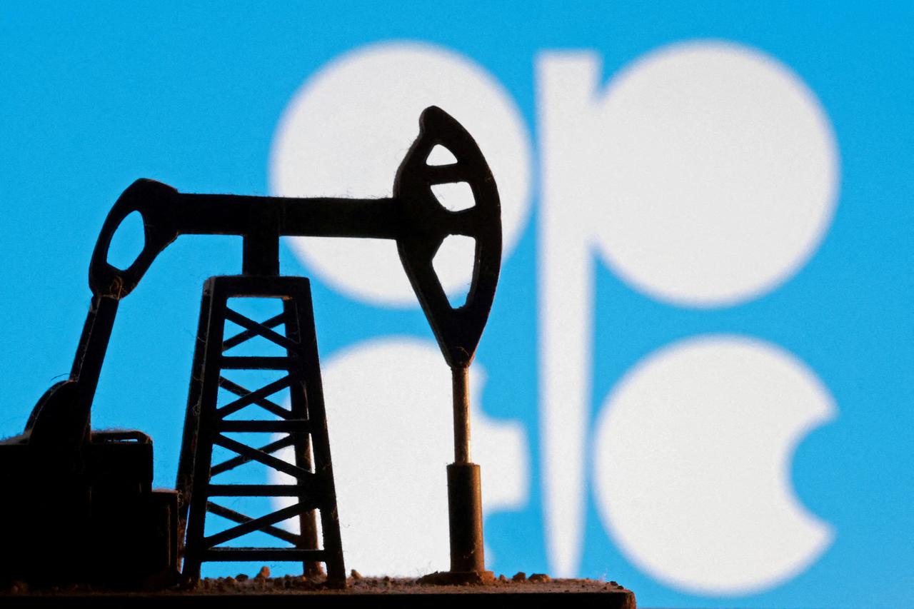 FILE PHOTO: Illustration shows oil pump miniature model and OPEC logo