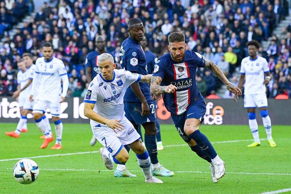 Match de championnat de Ligue 1 Uber Eats opposant le Paris Saint-Germain (PSG) à l'AJ Auxerre au Parc des Princes à Paris