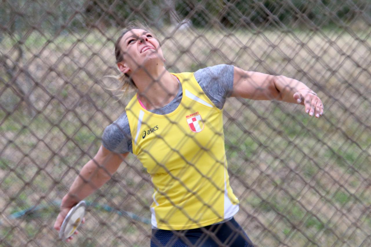 25.02.2017., Split - Nastup Sandre Perkovic na Zimskom prvenstvu Hrvatske u bacackim disciplinama. Photo: Ivo Cagalj/PIXSELL