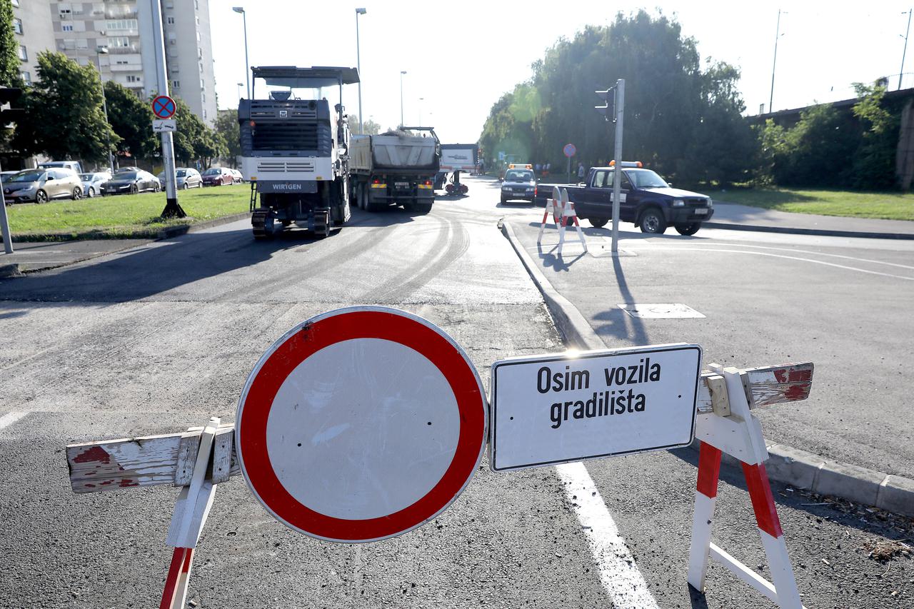 Zagreb: Radovi na uređenju kolnika Branimirove ulice
