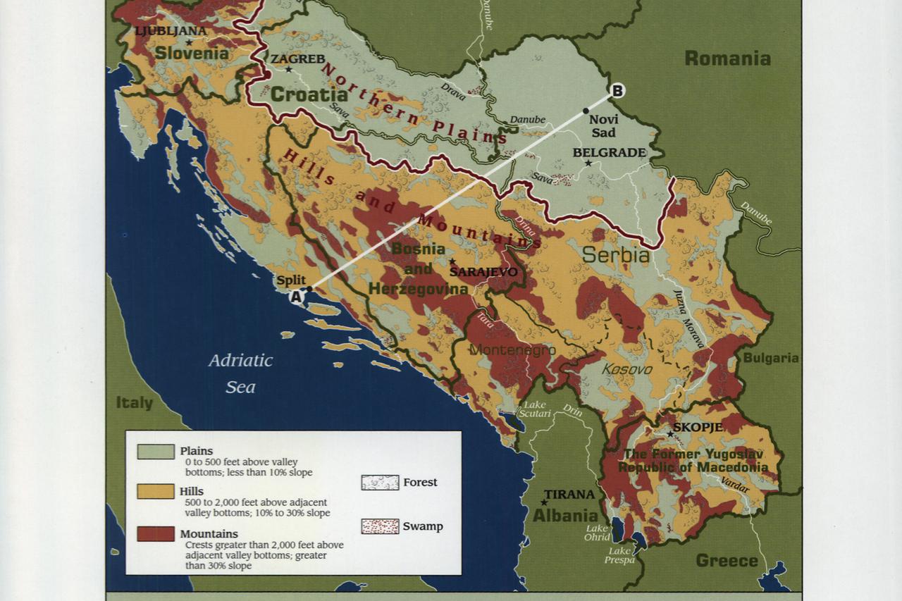 CIA karte Jugoslavije