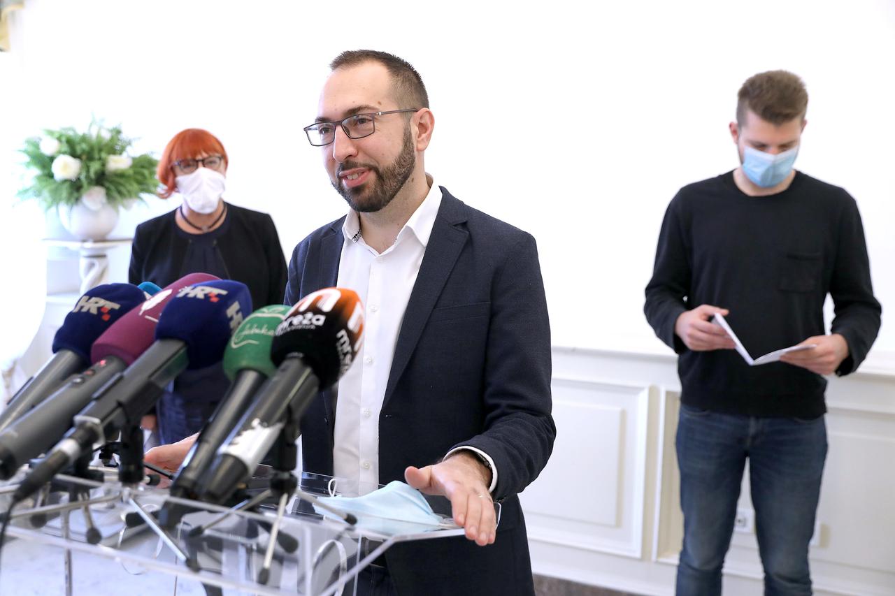 Zagreb: Klub zastupnika lijevog bloka održao konferenciju za medije uoči 37. Gradske skupštine